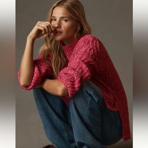 Anthropologie Pink Sweater